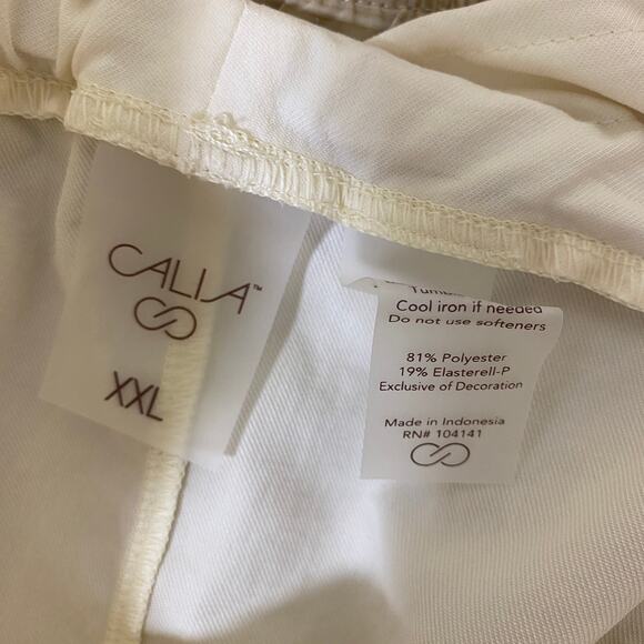 Calia Unbleached Cream Woven Paperbag Shorts High-Rise Womens Size XXL - Picture 6 of 9